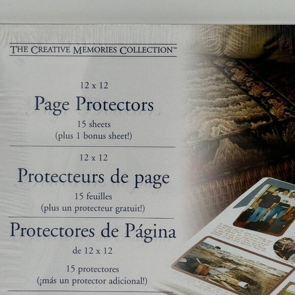 Creative Memories 12x12 Page Protectors Old Style 15 Sheets new sealed in packag - Picture 2 of 4